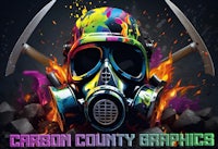 the logo for carson county graphics